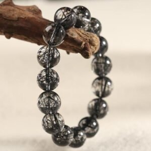 Natural Tourmalinated Quartz Bracelet