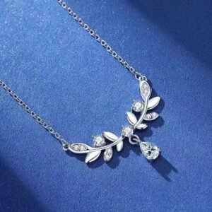 Olive Branch Pendant with Diamonds