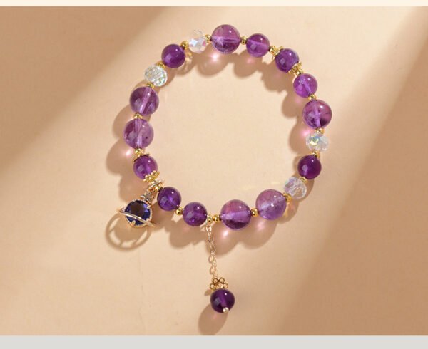 Natural Amethyst Planet Bracelet