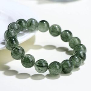 Natrual Tourmalinated Quartz Bracelet