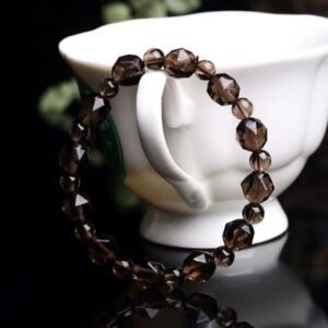 Natural Smoky Quartz Faceted Bracelet